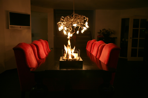 GardenFlame sfeerhaard model Tablelounge Binnen