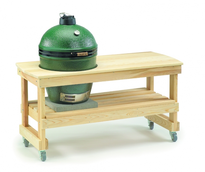 Bigg Green Egg L en M met cypress werktafel