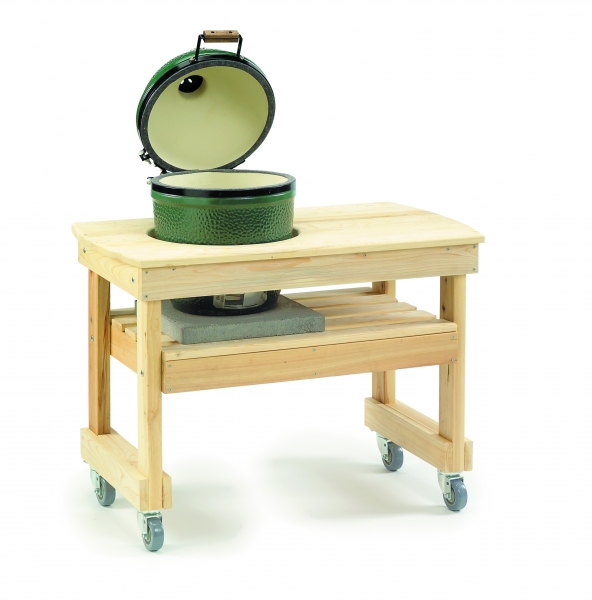 Bigg Green Egg L en M met cypress werktafel compact