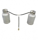 Aluminium staande LPG tank set compleet -lichtgewicht-